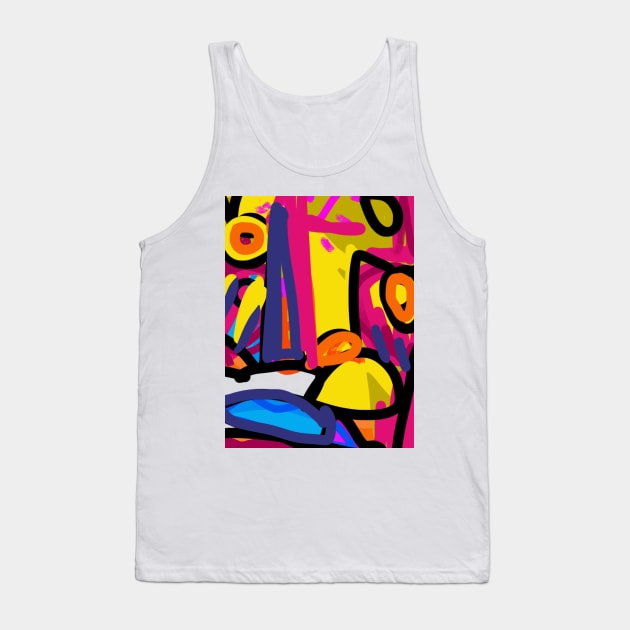 face Tank Top by Angel Rivas